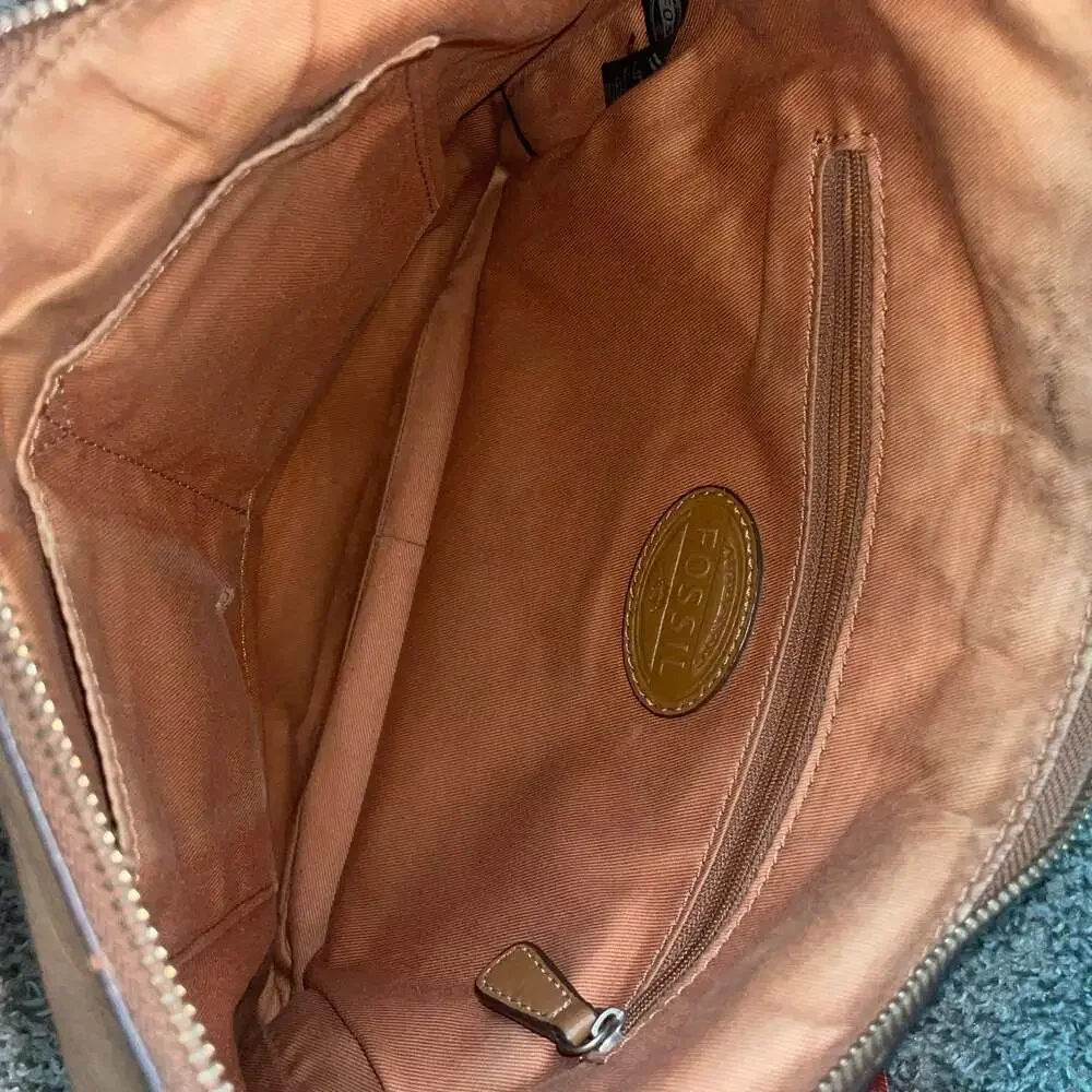 FOSSIL Purse Brown Leather Cow Hide Shoulder Bag